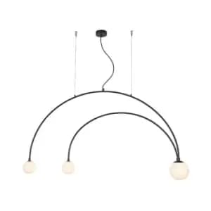 Larissa Lighting - Larissa Mandra Ceiling Pendant 3 Light Metal-Glass