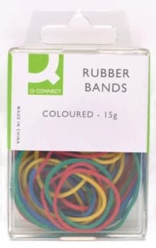 Q Connect Rubber Bands Coloured 15g - 10 Pack