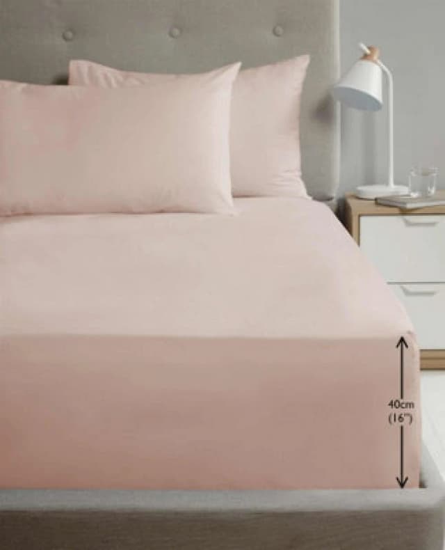 Rapport Home SND Percale House Wife Pillowcase Pair in Dusty Pink Size: Standard Pillow Case Dusty Pink Unisex Standard Pillow Case
