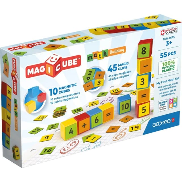 Geomag Magicube Magnetic Shapes Maths Builder - 55 Pieces, Multi 256