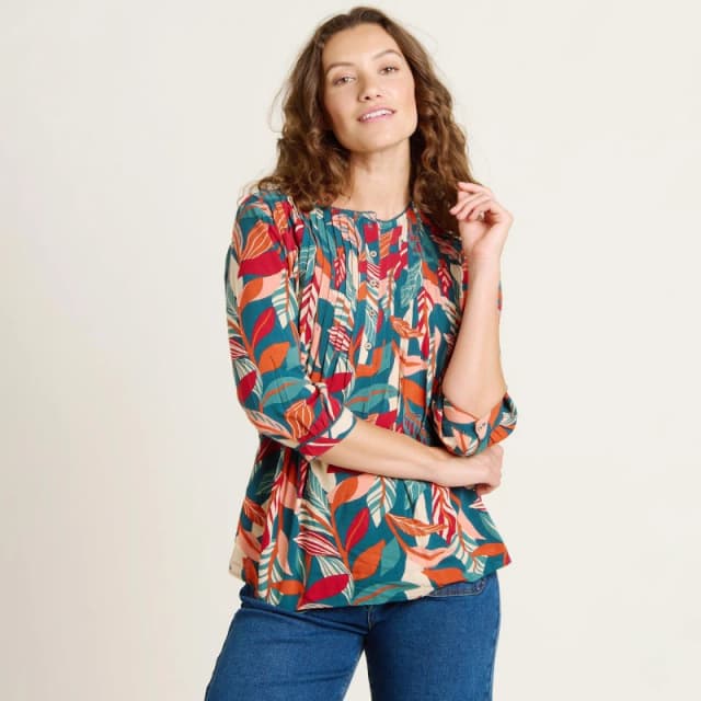 Brakeburn Evergreen Leaves Blouse Multi female