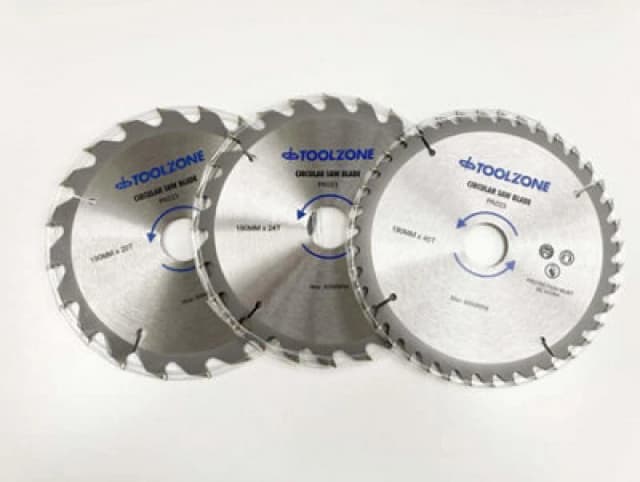 Toolzone 3 Piece 190mm 30mm TCT Circular Saw Blades KDPPA023