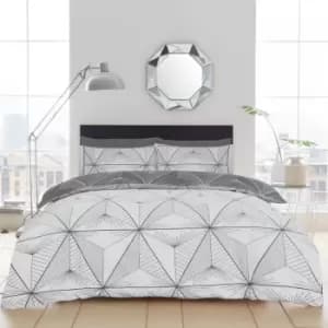 Zander Duvet Cover Bedding Set - Grey - King - TJ Hughes