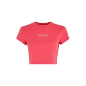 Tommy Jeans Tjw Bby Crp Essential Logo 3 Ss - Pink