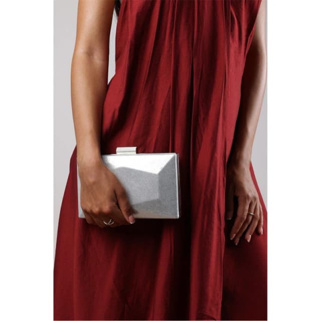 Wheres That From Embellished Evening Clutch Silver female One Size