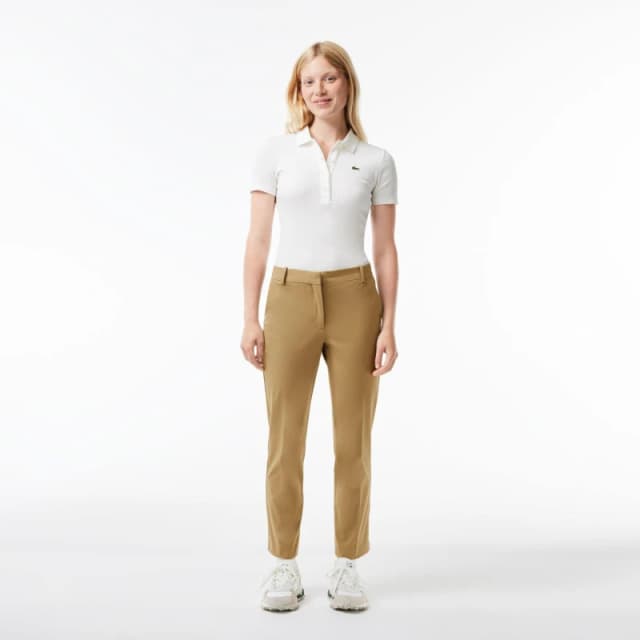 Lacoste Womens Flat Front Tailored Fit Chinos Lion female 6 (34)