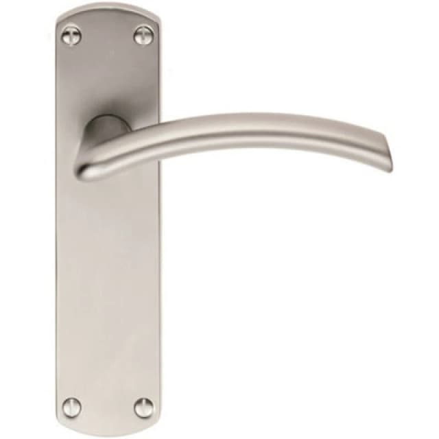 Loops Arched Lever on Latch Backplate Door Handle 170 x 42mm Satin Chrome Multi
