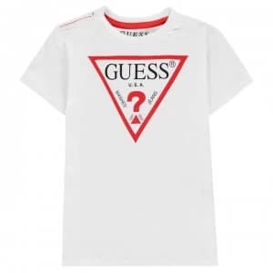Guess Boys short-sleeved T-Shirt - White/Red TWHT