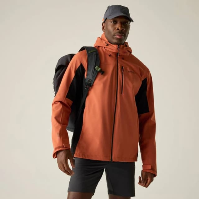 Regatta Mens Birchdale Waterproof Shell Jacket in Burnt Orange Size: Medium Burnt Orange Male M