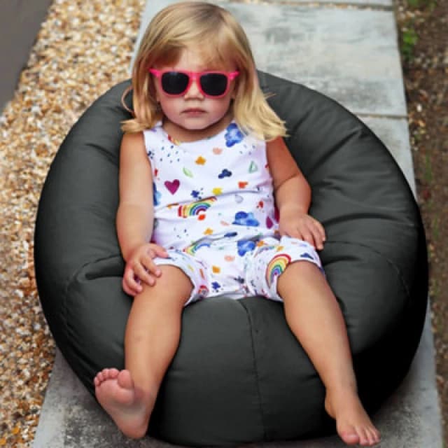 rucomfy Beanbags Rucomfy Indoor Or Outdoor Kids Water Resistant Grey Small Classic Beanbag