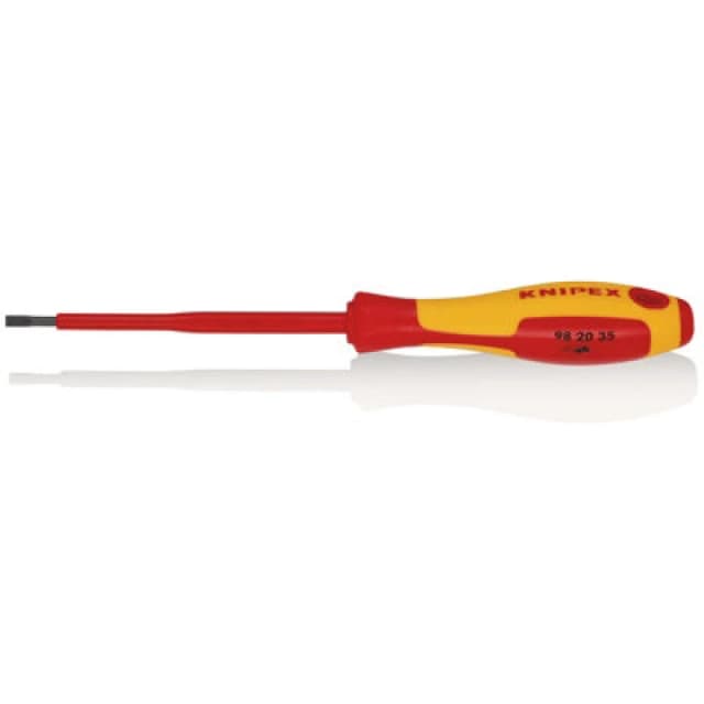 Knipex 98 20 35 Vde Insulated Slotted Screwdriver, 3.5 X 100mm 18790