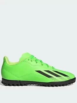 adidas JUNIOR X SPEED FORM.4 ASTRO TURF FOOTBALL BOOT, Green, Size 5