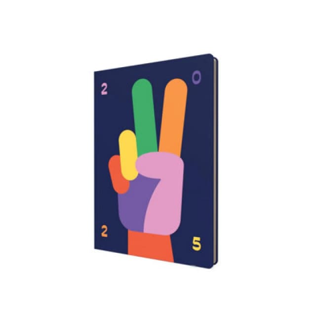 Collins Collins Week To View Diary Peace Sign Design A5 E-PLU153.PZ-25 E-PLU153.PZ-25