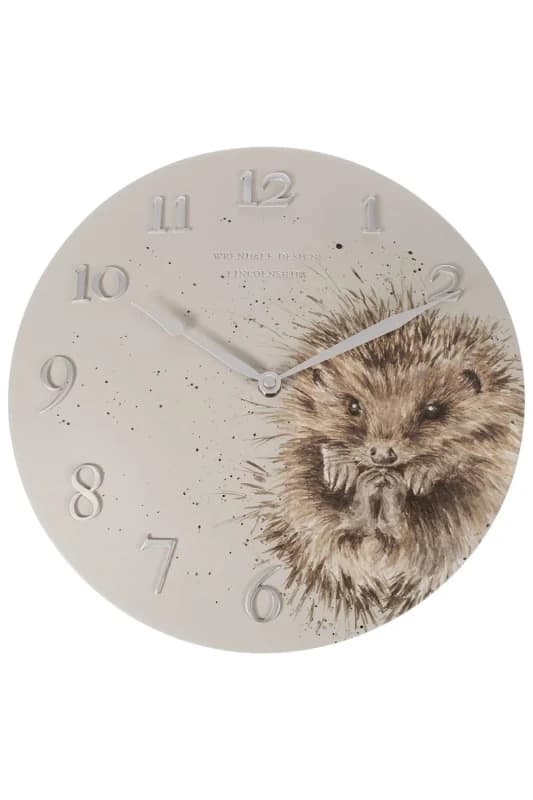 Wrendale Designs Awakening Hedgehog Wall Clock 30cm Multi unisex