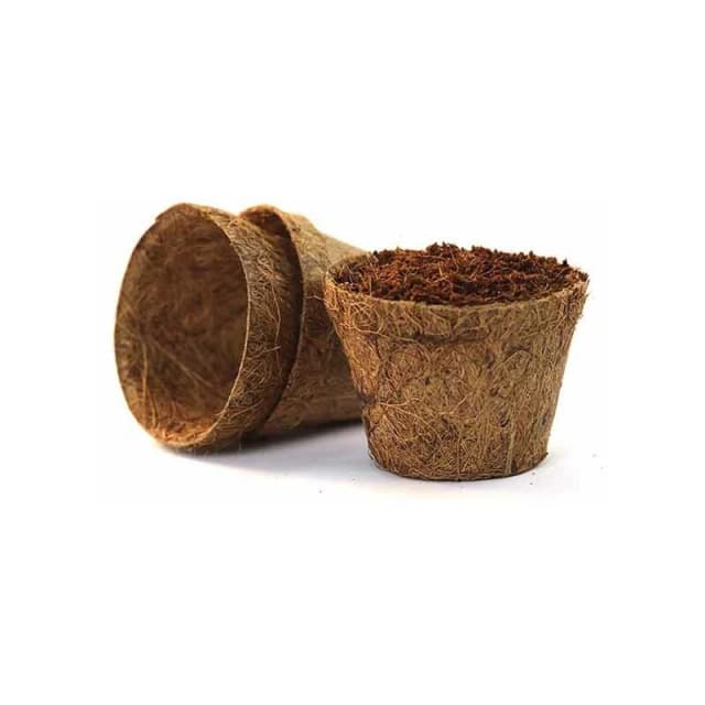 Coir Pots - Pack of 10 - Fibre/Latex - H8cm CoirProductsCPUK8CP10