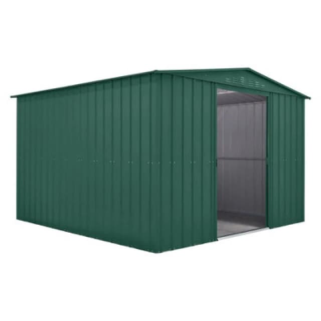 10' x 10' Globel Heritage Green Apex Metal Shed (3.08m x 3.10m)