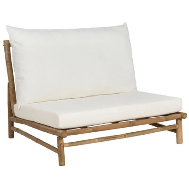 Beliani Garden Chair Todi Bamboo Wood Off-White