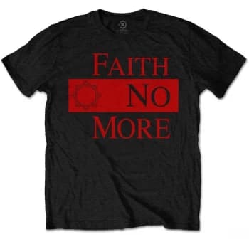 Faith No More - Classic New Logo Star Unisex Large T-Shirt - Black