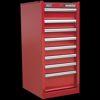 Sealey Superline Pro 8 Drawer Heavy Duty Cabinet Hang On Tool Chest Red