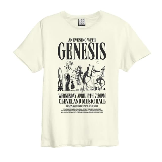 Amplified Amplified Men An Evening With Genesis T-Shirt in White Size: 3X-Large White XXXL Male 5063806466758