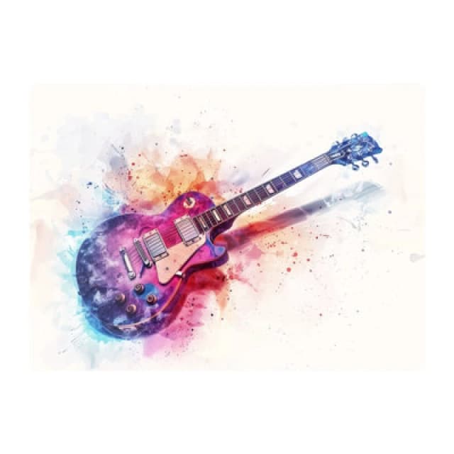 Warren Reed Designer Cosmic Melody: Abstract Guitar Visions Chopping Board