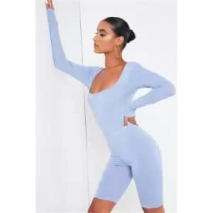 I Saw It First Dusty Blue Jersey Cycling Shorts - Blue