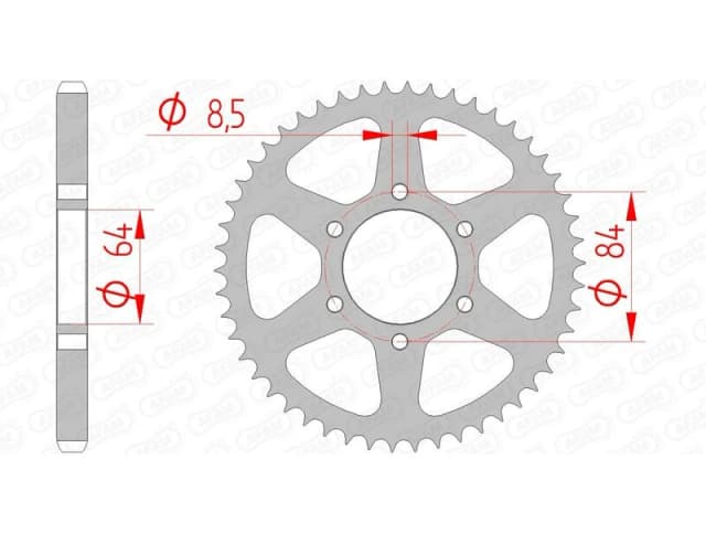 AFAM Steel Standard Rear Sprocket 14200 - 428