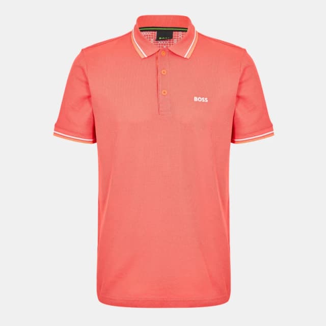 Boss Mens Paddy Short-Sleeve Polo Shirt - Red Male S