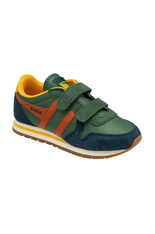 Gola Classics 'Daytona Pure' Kids Strap Trainers in Green Size: 1 Green Unisex 1