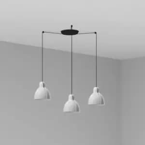 Faro Venice 3 Light White Cluster Drop Pendant Lamp