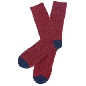 Barbour Mens Houghton Sock Red/Navy Medium