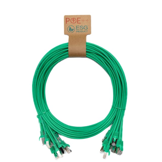 Cablenet Cablenet 0.3m Cat6a RJ45 Green U/FTP LSOH 30AWG Slim Snagless Booted Patch Lead (PK10) SL65-3003P