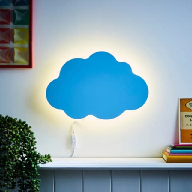 BHS Lighting Glow Cloud Wall Light Blue