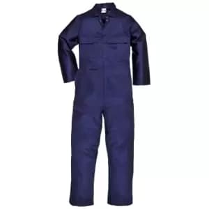 Portwest Mens Euro Work Polycotton Coverall (S999) / Workwear (2XL x Long) (Navy)