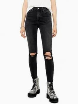 Topshop Topshop Austin Rip Jamie Jeans - Black