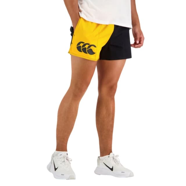 Canterbury Canterbury Men Harlequin Cotton Twill Shorts in Gold Size: 34R Gold 34R Male 5063806535911