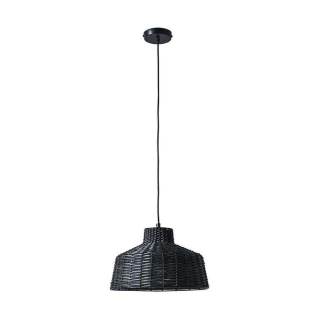 ValueLights Kora Black Ceiling Pendant Light Shad with LED Filament Bulb Black