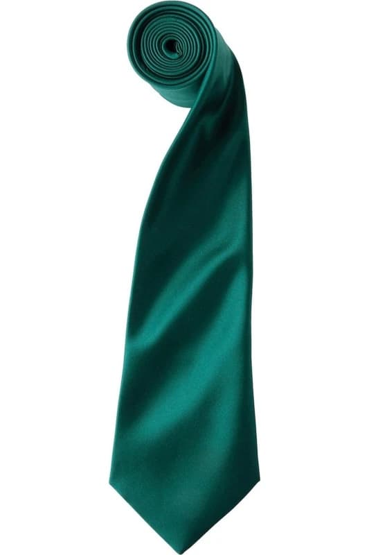 Premier Premier Colours Satin Tie in Bottle Green Bottle Green One Size Unisex 5063470723003