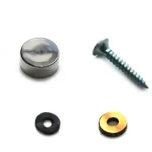 Fixing Elements for Glass and Mirrors Small Supports - Colour Brushed Chrome - Pack of 12