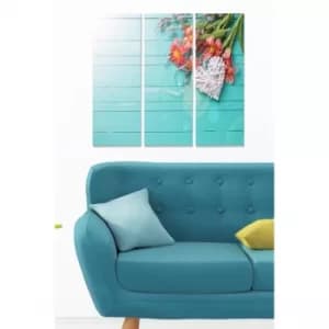 MDF7215450 Multicolor Decorative MDF Painting (3 Pieces)