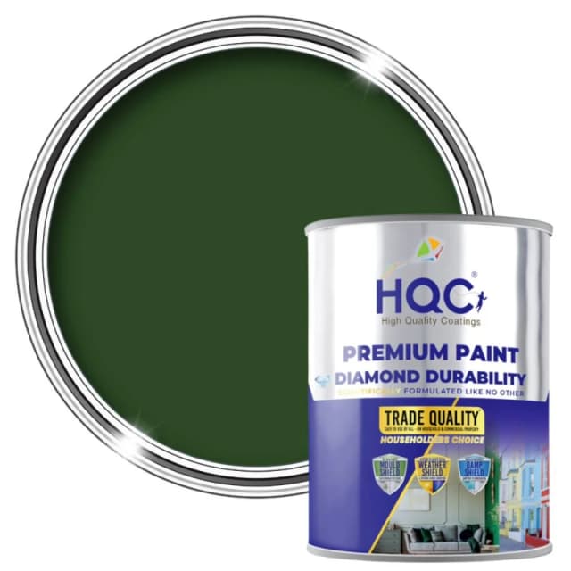 HQC PAINTS Wood Paint - 20L - Best Use For Fences, Gates, Sheds & Furniture in Racing Green Racing Green Unisex 20L