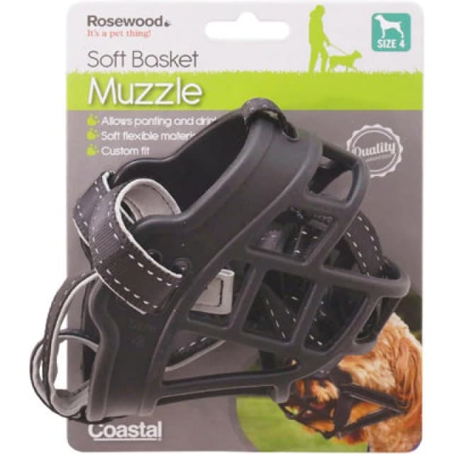 Rosewood Soft Basket Dog Muzzle - Size 4