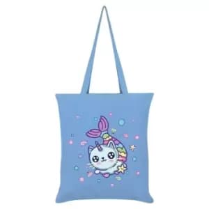 Grindstore Mermaid Kitten Kawaii Tote Bag (One Size) (Sky Blue)