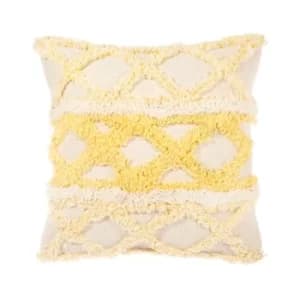 Sass & Belle Yellow Scandi Boho Cushion