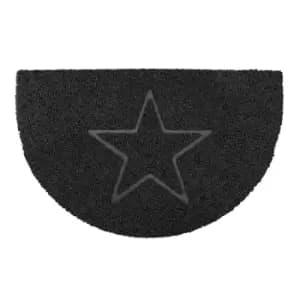 Oseasons Star Half Moon Doormat - Black