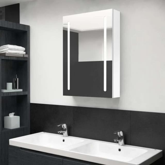 VIDAXL LED Bathroom Mirror Cabinet Shining White 50x13x70cm Vidaxl 8720286332641