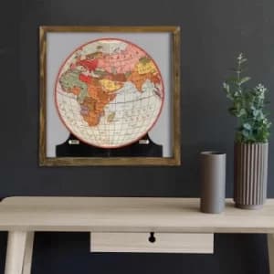 Map091 Multicolor Decorative Framed MDF Painting