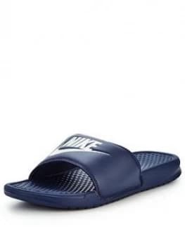 Nike Benassi Just Do It. Slider, Navy/White, Size 11, Men