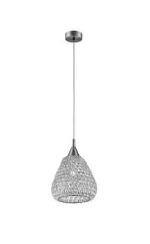 Simone 1 Light Large Chrome Ceiling Pendant