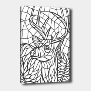 MANDALA108 White Black Decorative Canvas Painting